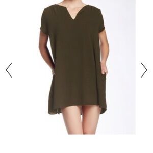 Lush Olive Green V-Neck Tunic